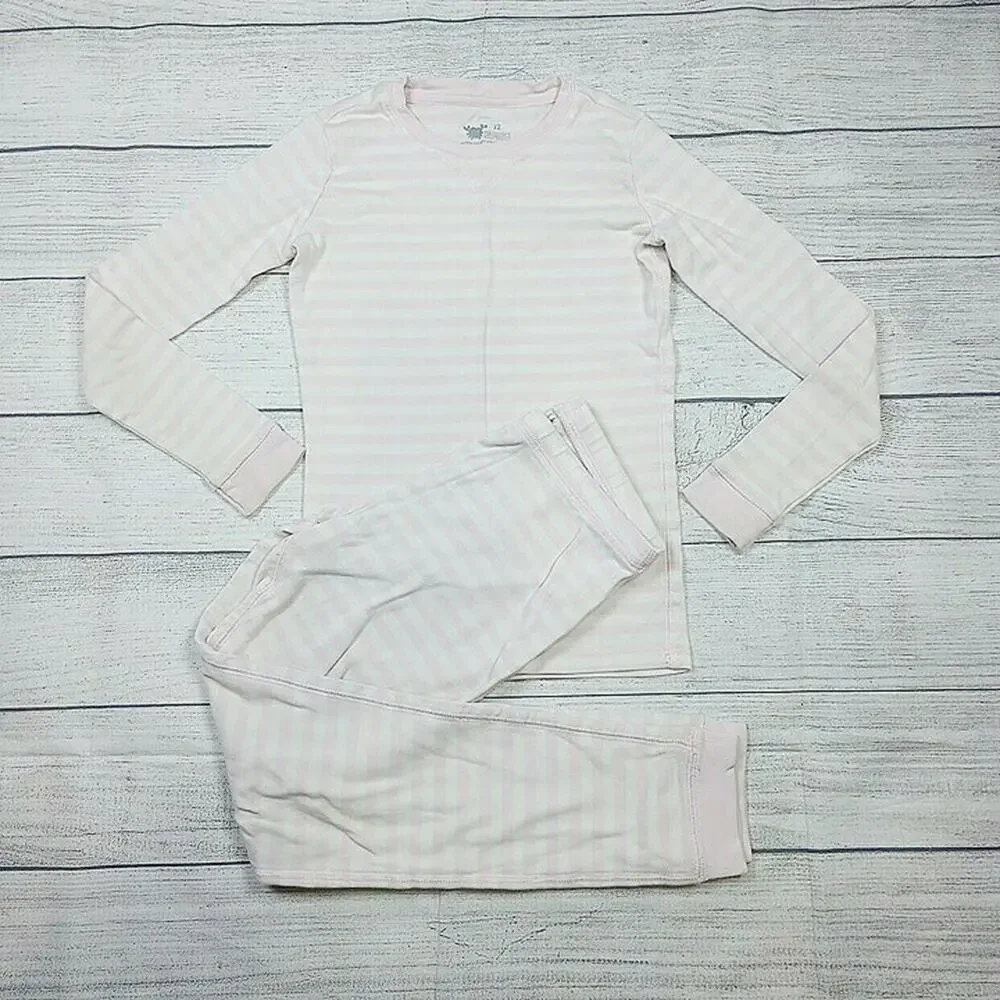 12 Primary Pink Stripe Pajamas